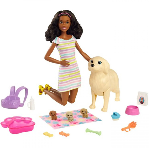 Barbie Pop met Hond en Puppies Mattel Speelset