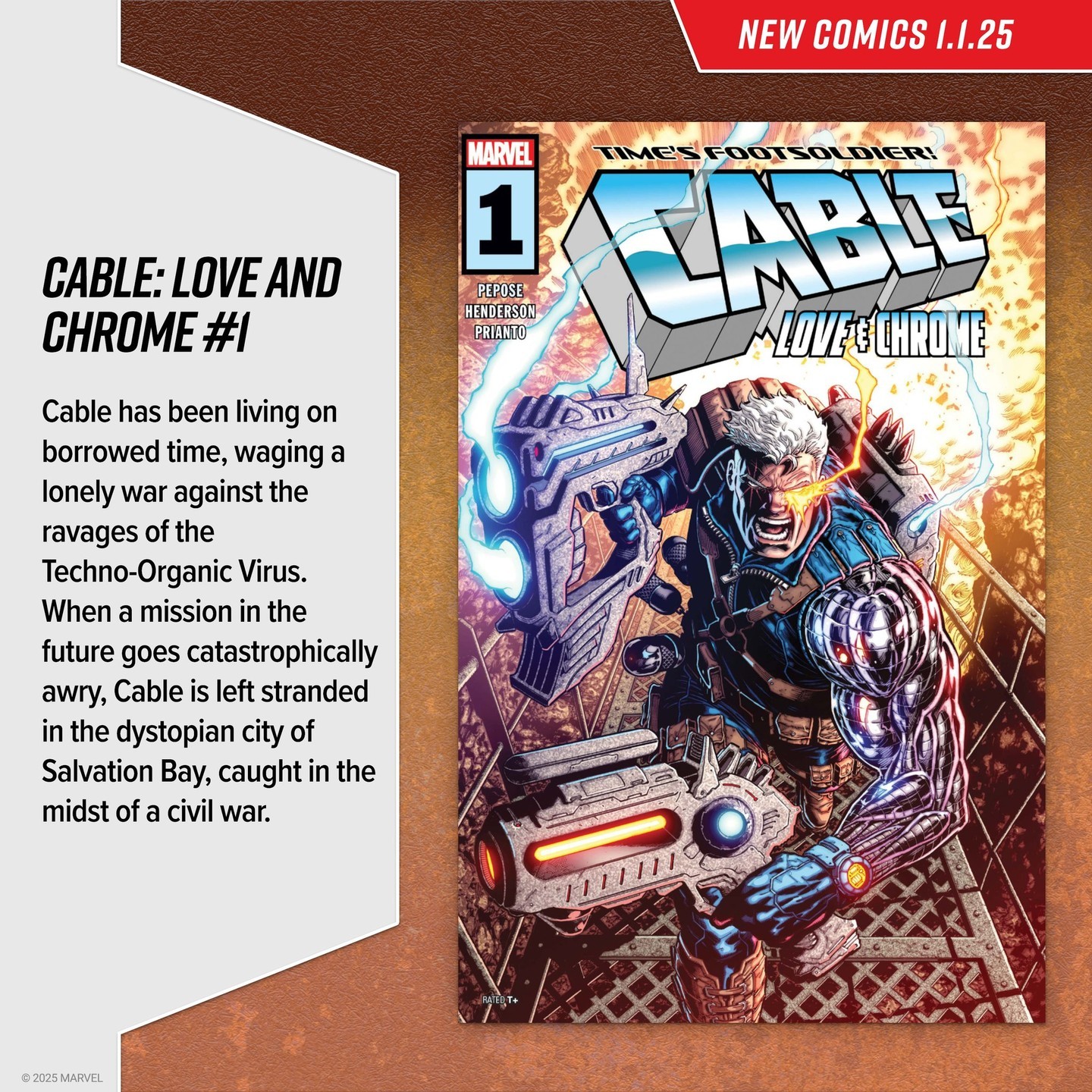 marvel comics cable love and chrome