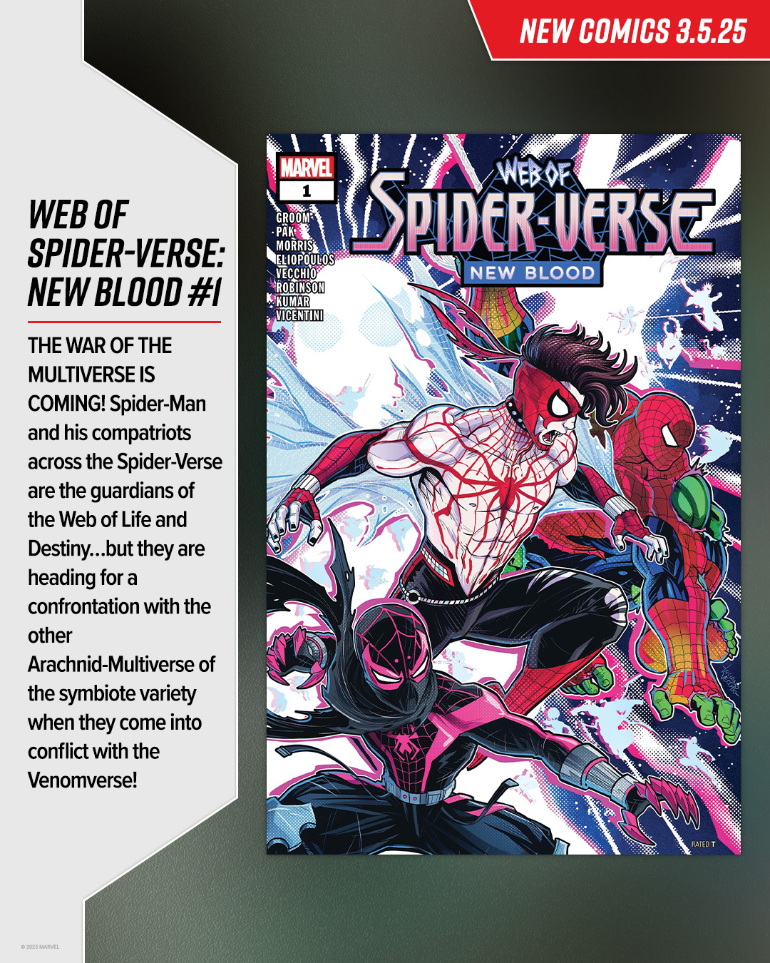 marvel comics web of spider verse new blood