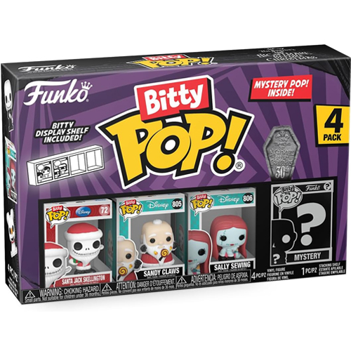 Santa Jack Skellington, Sandy Claws & Sally Sewing Funko Bitty Pop