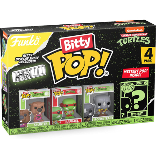 Splinter, Raphael & Rocksteady Funko Bitty Pop