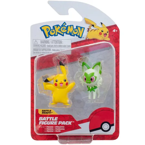 Pikachu & Sprigatito Jazwares Battle Figure Actiefiguren